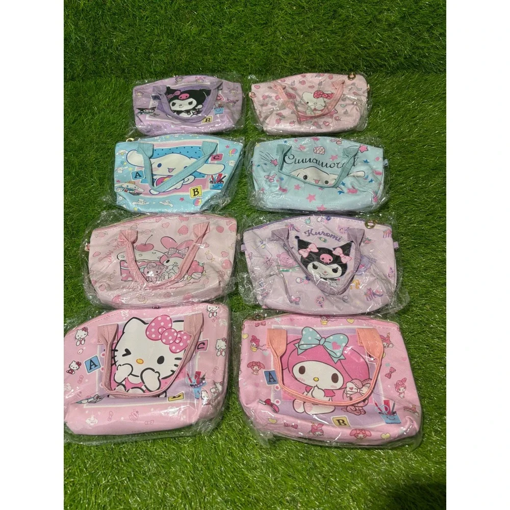 Lot of 8 Sanrio Hello Kitty My Melody Kuromi Cinnamoroll Mini Tote Bag ZPouch